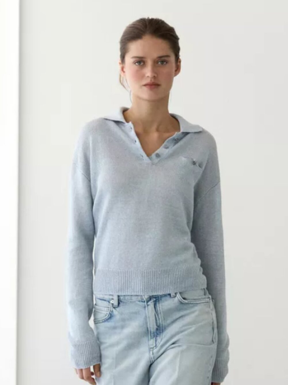 Sold out Massimo Dutti 100% Linen Polo M